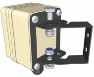 Parabeam 700-fsk beam enclosure with swivel bracket attached | Parabeam wireless driveway and perimeter alarm systems